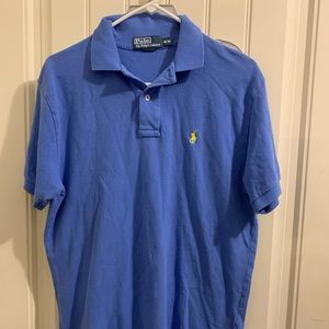 🌼SPRING READY🌼 POLO Ralph Lauren 👕 BLUE Polo Shirt Mens MEDIUM